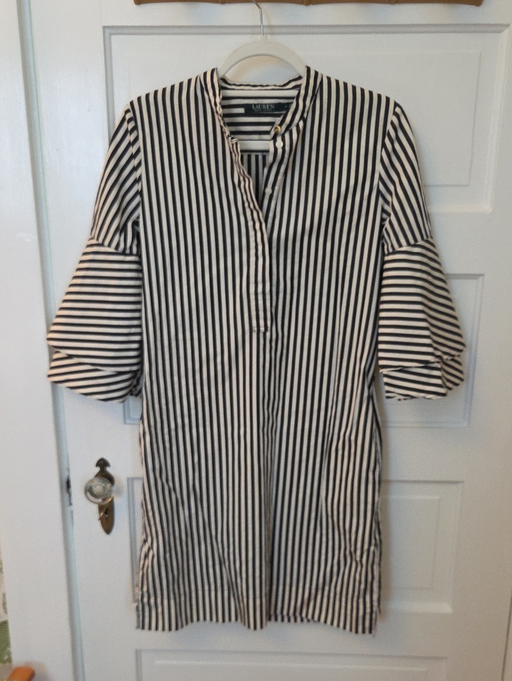 Ralph Lauren Black and White Striped Dress 4